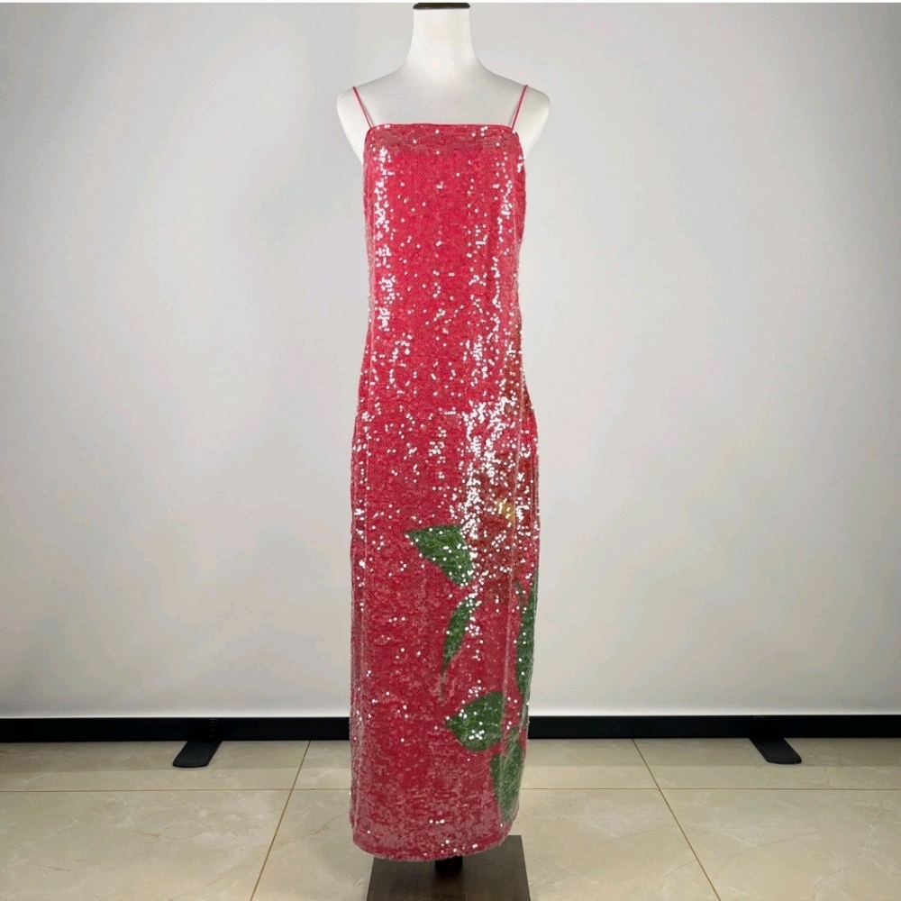 FARM Rio Pink Sequin Maxidrwss - Picture 4 of 6